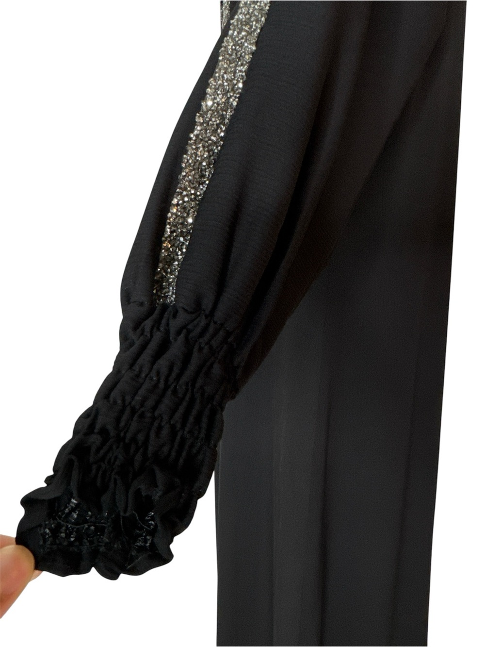 Black long sleeve two piece abaya size 2 - Picture 4 of 6